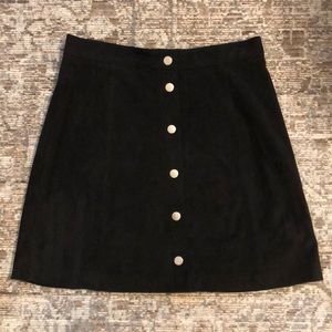 Black Suede H&M Mini Skirt